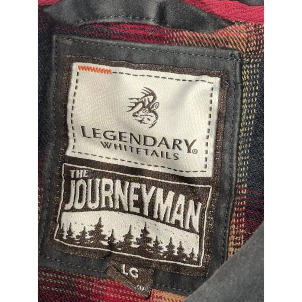 Legendary Whitetails Shirt Mens Large  Gray Flannel Lined Workwear Outdoors - Picture 3 of 6